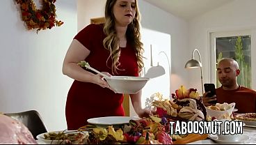 PAWG Stepmom Fucking With Stepson During Thanksgiving Dinner