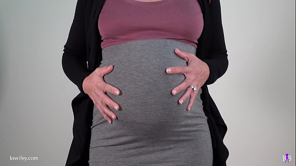 A Blonde Pregnant Housewife’s Erotic and Sensual Striptease Session