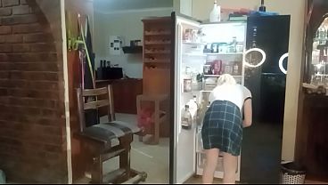 Bored and ignored slutty wife fucked in fridge