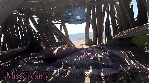 Hidden Beach Hut Pleasure – Real Public Risky Orgasm!