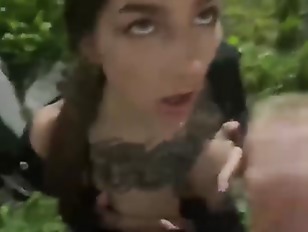 Horny teen brunette gets fucked in public with big cock live at sexycamx