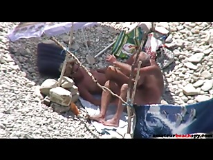 Old Nudist Couple Fucking And Exposed On Public Beach