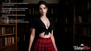 Student gets filled with professor’s cum and continues sucking [AI]